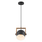 Matte Black White Wood Single Pendant Light | SKU 81010000088688 | A81010000088688 (3).jpg