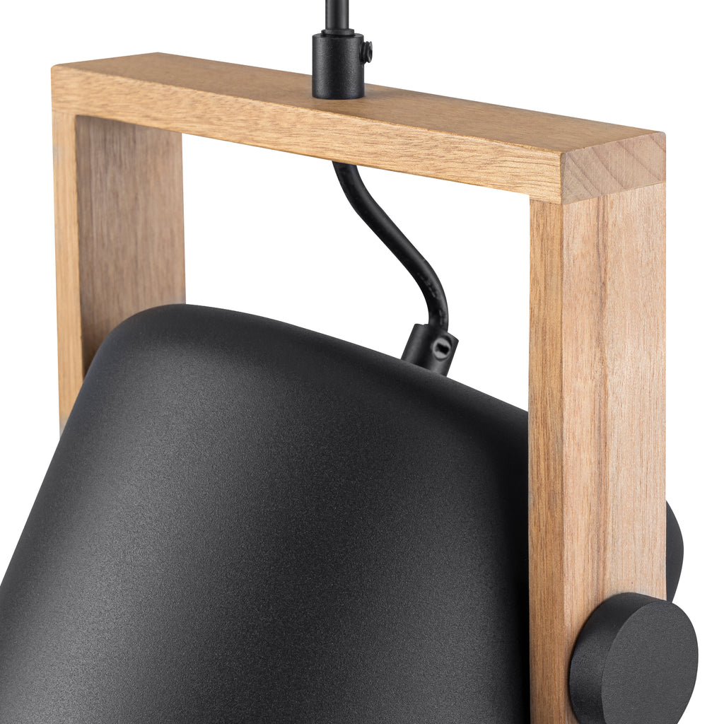 Matte Black White Wood Single Pendant Light | SKU 81010000088688 | A81010000088688 (6).jpg