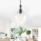 Matte Black Clear Glass Ceramic Single Pendant Light | SKU 81010000088868 | A81010000088868 (1).jpg