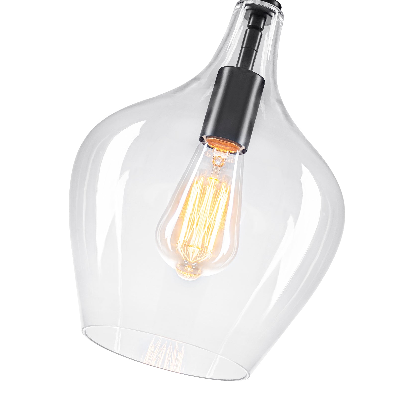 Matte Black Clear Glass Ceramic Single Pendant Light | SKU 81010000088868 | A81010000088868 (5).jpg