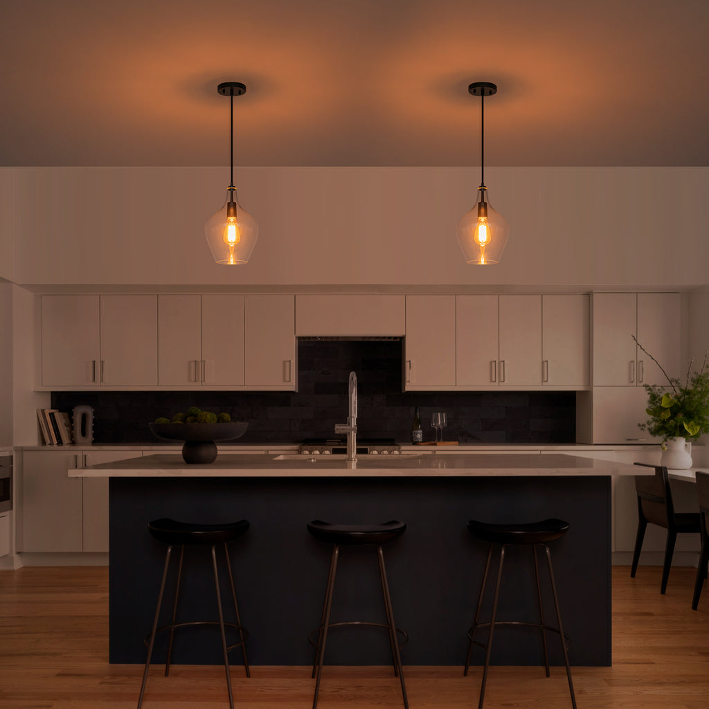 Matte Black Clear Glass Ceramic Single Pendant Light | SKU 81010000088868 | A81010000088868 (7).jpg