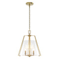 Natural Brass Clear Glass Ceramic 3-Light Dome Pendant Light | SKU 81010000088878 | A81010000088878 (7).jpg