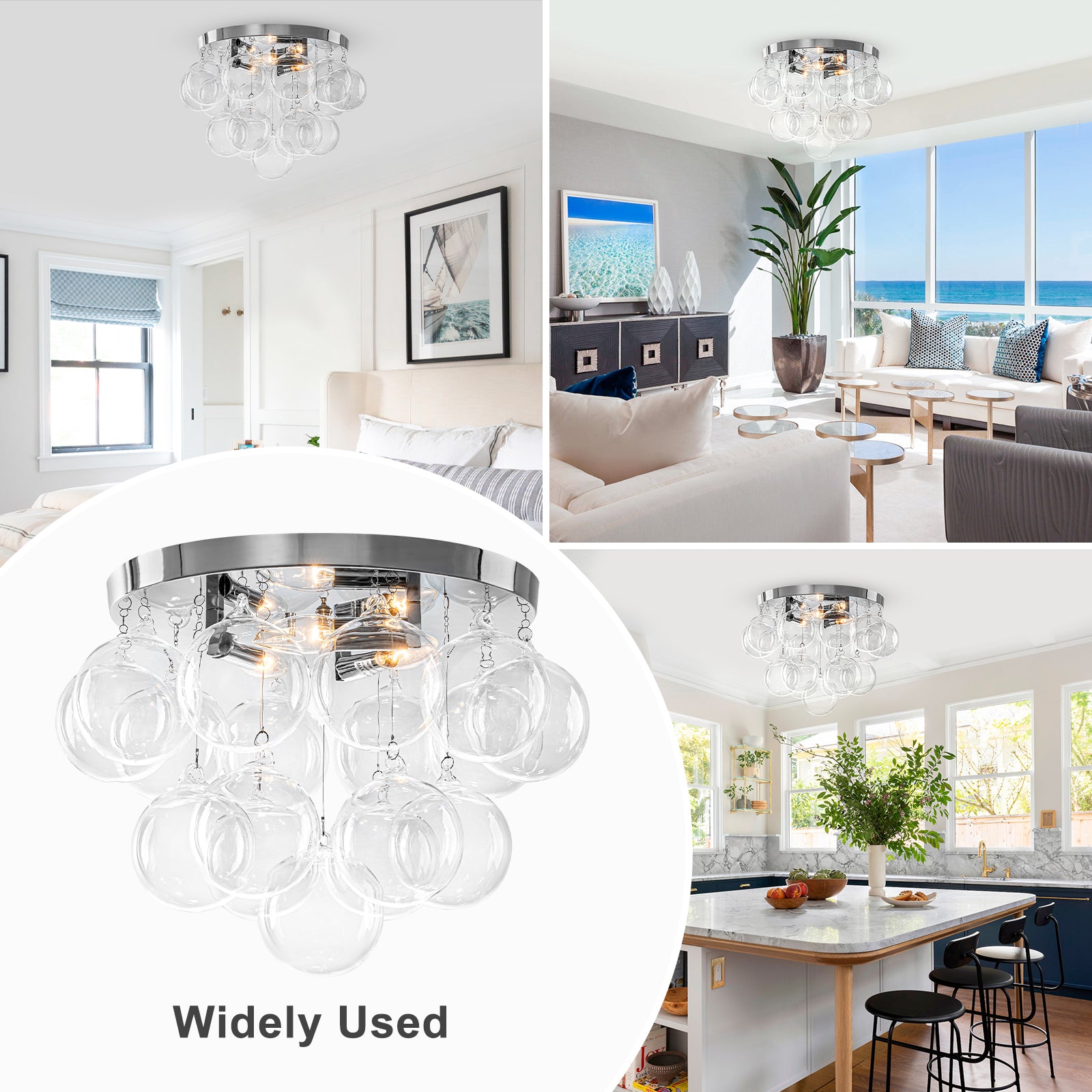 White Clear Glass Wood 3-Light Flush Mount Ceiling Light | SKU 81010000090058 | A81010000090058 (6).jpg