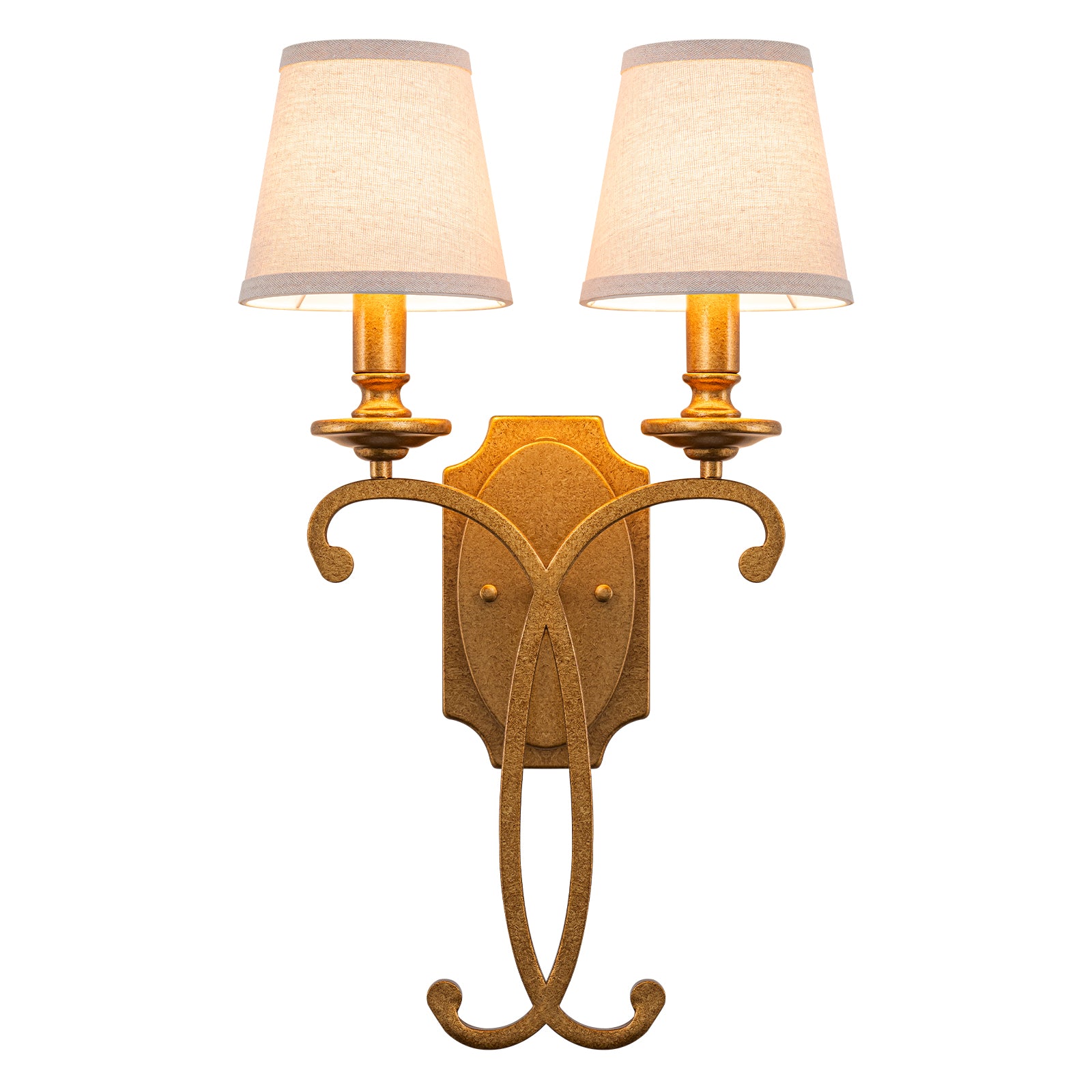 Gold Antique Brass Linen Wall Sconce | SKU 81010000090398 | A81010000090398 (2).jpg