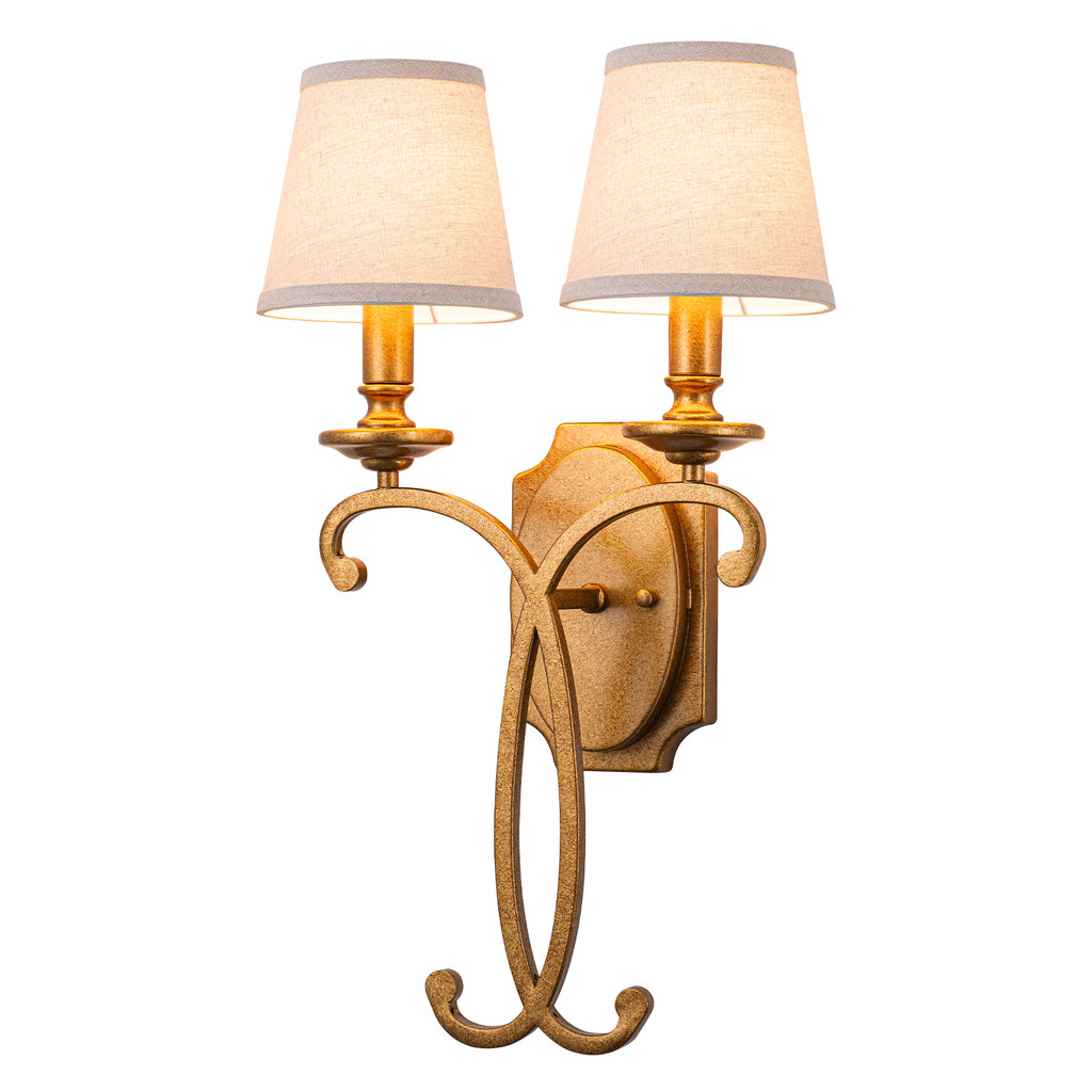 Gold Antique Brass Linen Wall Sconce | SKU 81010000090398 | A81010000090398 (3).jpg