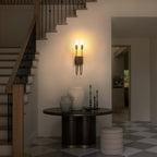 Antique Brass White Frosted Glass Acrylic 2-Light Wall Sconce | SKU 81010000090428 | A81010000090428 (4).jpg