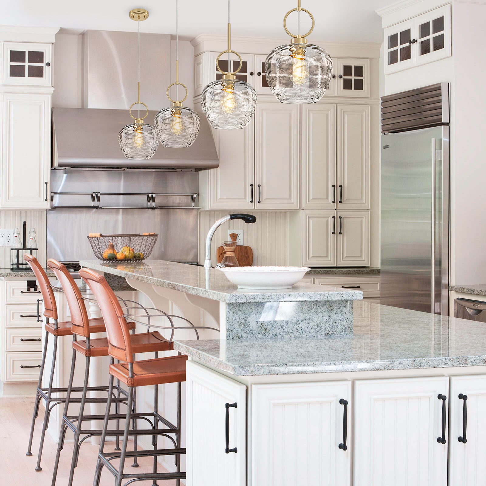 Natural Brass Light Brass Clear Glass Ceramic Single Pendant Light | SKU 81010000091488 | A81010000091488 (3).jpg