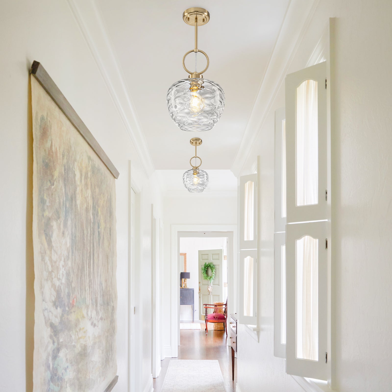Natural Brass Light Brass Clear Glass Ceramic Single Pendant Light | SKU 81010000091488 | A81010000091488 (5).jpg