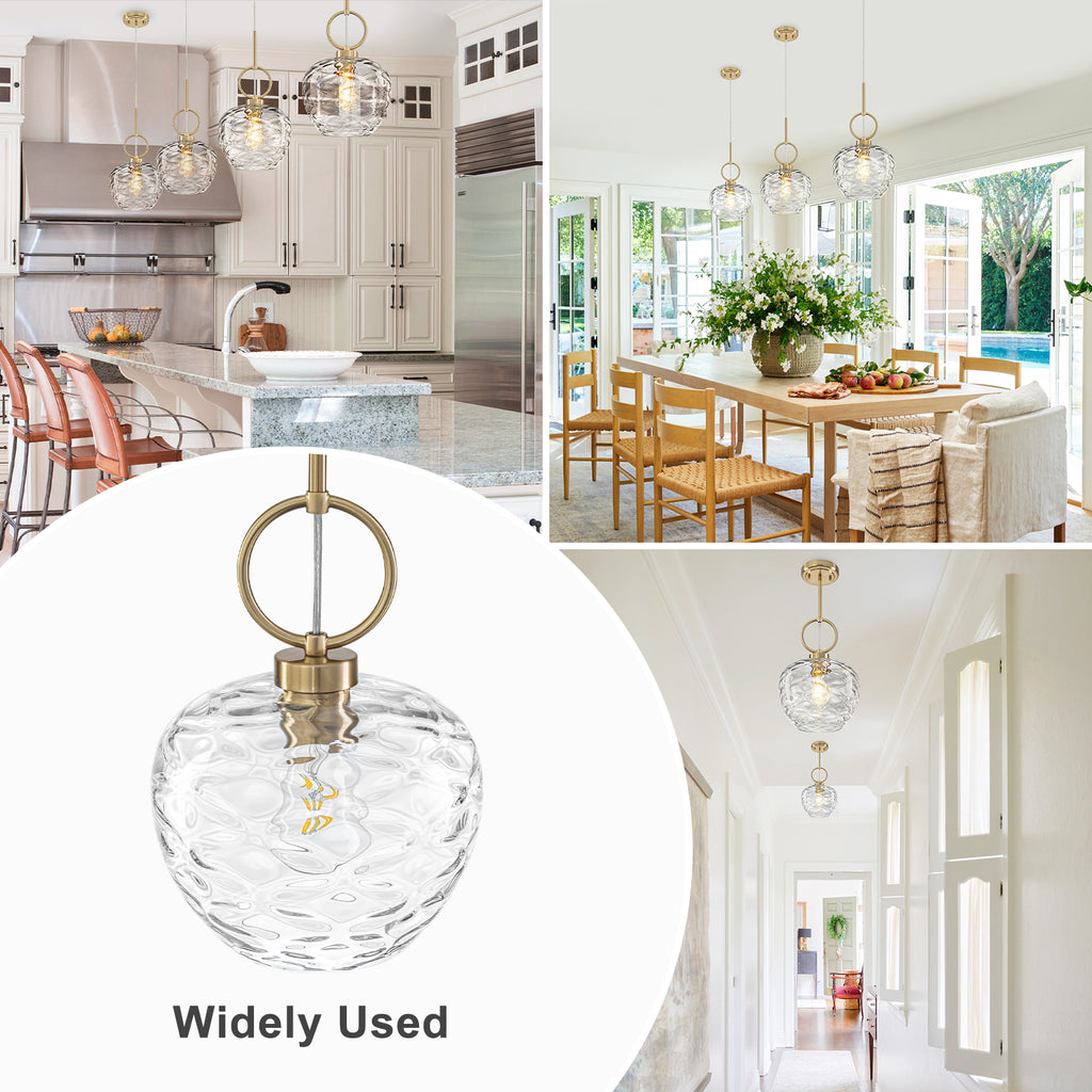 Natural Brass Light Brass Clear Glass Ceramic Single Pendant Light | SKU 81010000091488 | A81010000091488 (6).jpg