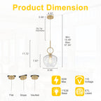 Natural Brass Light Brass Clear Glass Ceramic Single Pendant Light | SKU 81010000091488 | A81010000091488 (7).jpg