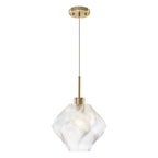 Natural Brass Light Brass Clear Glass Ceramic Single Pendant Light | SKU 81010000091498 | A81010000091498 (6).jpg