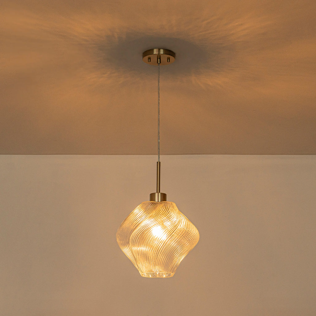 Natural Brass Light Brass Clear Glass Ceramic Single Pendant Light | SKU 81010000091498 | A81010000091498 (4).jpg