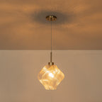 Natural Brass Light Brass Clear Glass Ceramic Single Pendant Light | SKU 81010000091498 | A81010000091498 (4).jpg