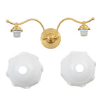 Natural Brass White Opal Glass Ceramic 2-Light Wall Sconce | SKU 81010000092888 | A81010000092888 (13).jpg