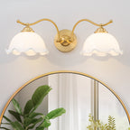 Natural Brass White Opal Glass Ceramic 2-Light Wall Sconce | SKU 81010000092888 | A81010000092888 (1).jpg