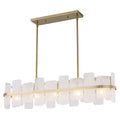 Natural Brass White Cloud Glass Ceramic 5-Light Kitchen Island Pendant | SKU 81010000100408 | A81010000100408 (15).jpg