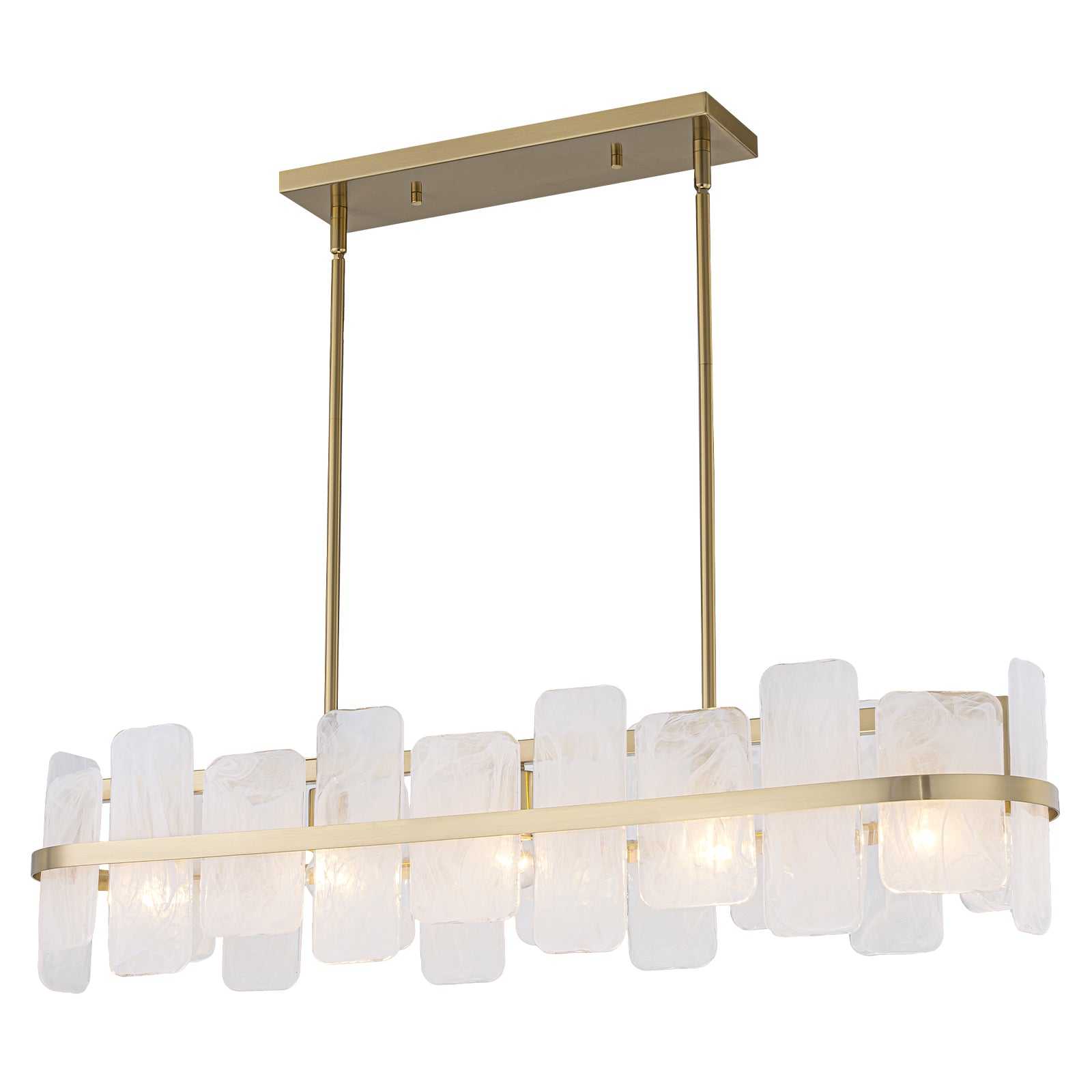 Natural Brass White Cloud Glass Ceramic 5-Light Kitchen Island Pendant | SKU 81010000100408 | A81010000100408 (15).jpg