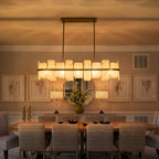Natural Brass White Cloud Glass Ceramic 5-Light Kitchen Island Pendant | SKU 81010000100408 | A81010000100408 (4).jpg