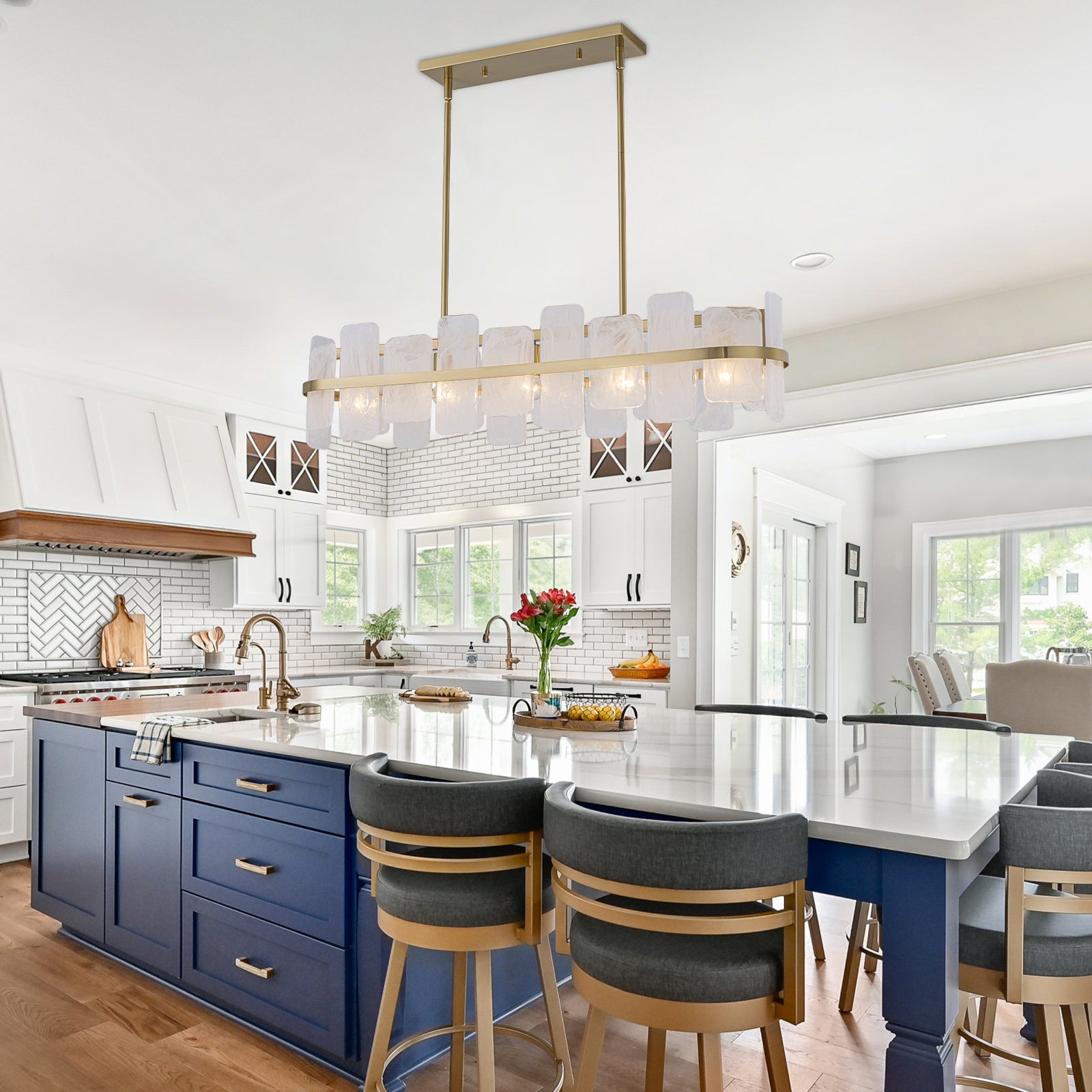 Natural Brass White Cloud Glass Ceramic 5-Light Kitchen Island Pendant | SKU 81010000100408 | A81010000100408 (5).jpg