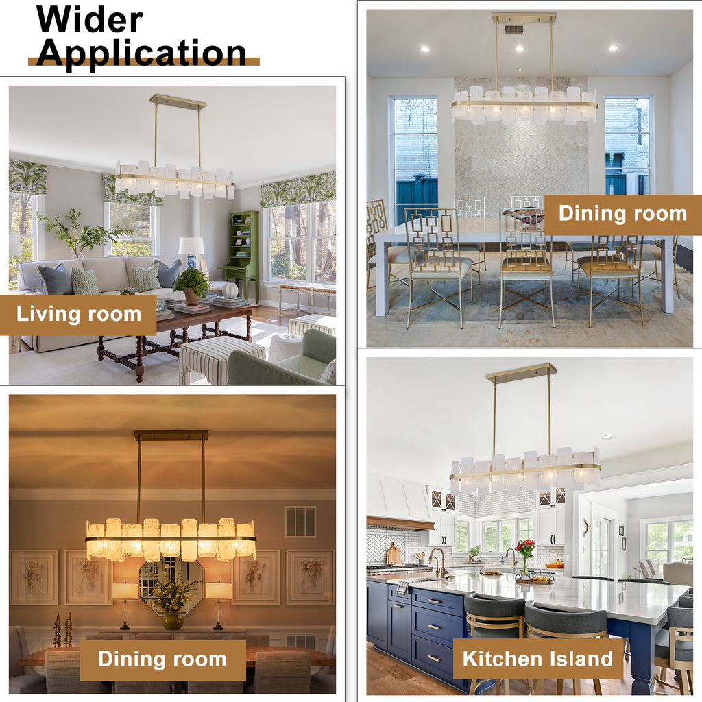 Natural Brass White Cloud Glass Ceramic 5-Light Kitchen Island Pendant | SKU 81010000100408 | A81010000100408 (7).jpg