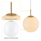 Antique Brass Matte White Clear Glass Ceramic Globe Pendant Light | SKU 81010000103468 | A81010000103468 (5).jpg