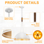 15.75 in. 3-Light Vintage Industrial Metal Dome Pendant Light Chandelier with Iron Shade for Kitchen, Dining