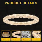 1-Light Modern Gold Metal Ring Crystal Integrated LED Pendant Light Dimmable Chandelier for Dining Room