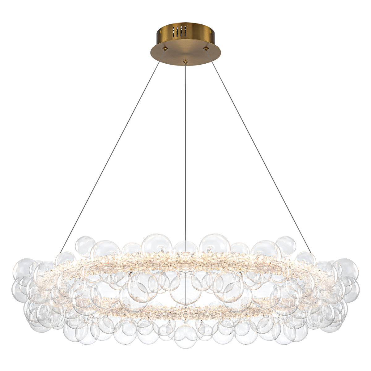 Crystal Bead LED Chandelier with Clear Glass Globe, Dimmable - product image 6 | Zenvolit