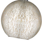 10 in. 1-Light Mini Chrome Transitional Round Flush Mount Ceiling Light with Globe Crackle Glass Shade for Hallway