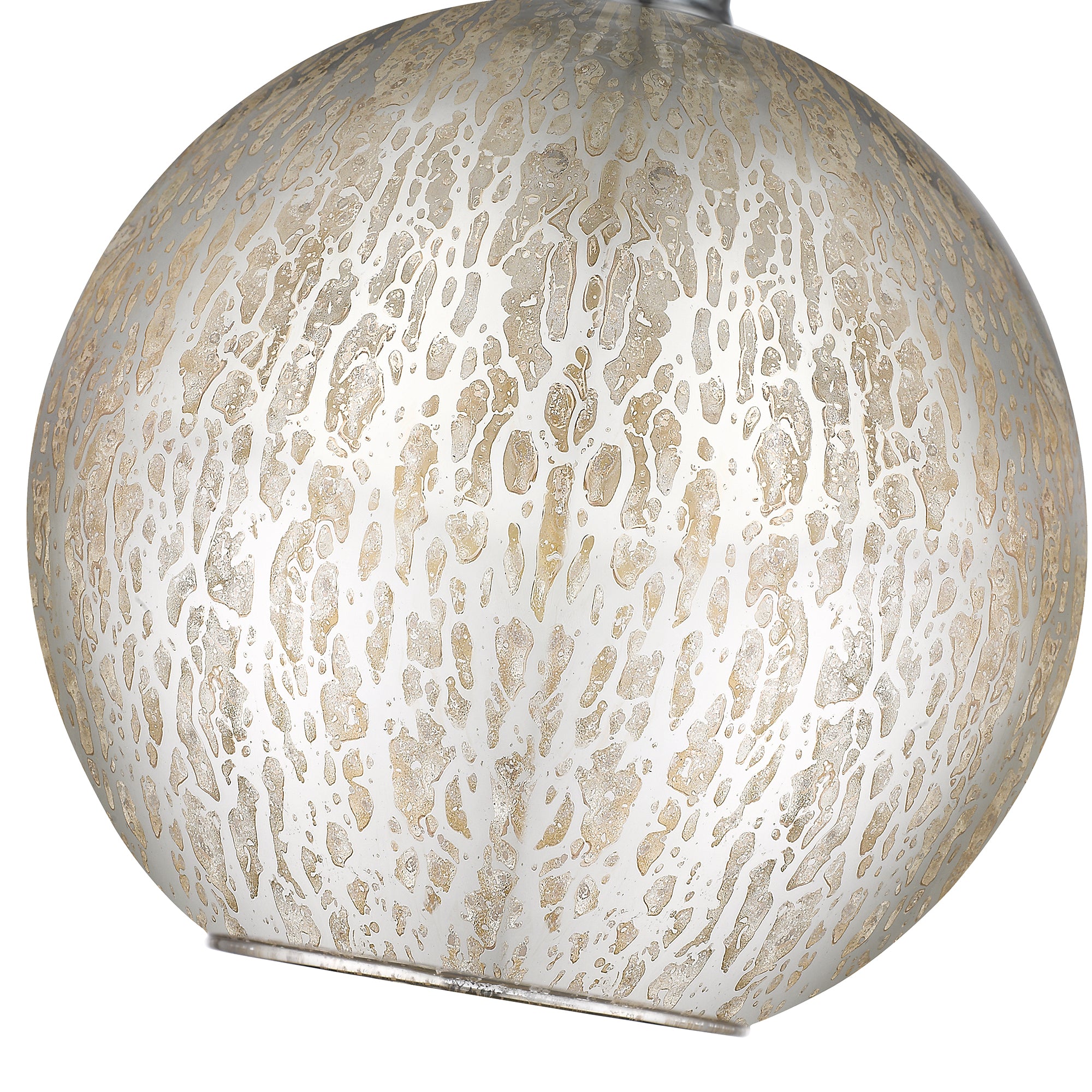 10 in. 1-Light Mini Chrome Transitional Round Flush Mount Ceiling Light with Globe Crackle Glass Shade for Hallway