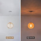 9.84 in. 1-Light Modern Chrome Island Pendant Light with Globe Glass Shade for Dining, Kitchen Island