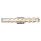 28.5 in. 1-Light Modern Chrome Metal Linear Integrated LED Bathroom Vanity Light Dimmable with Crystal Shade