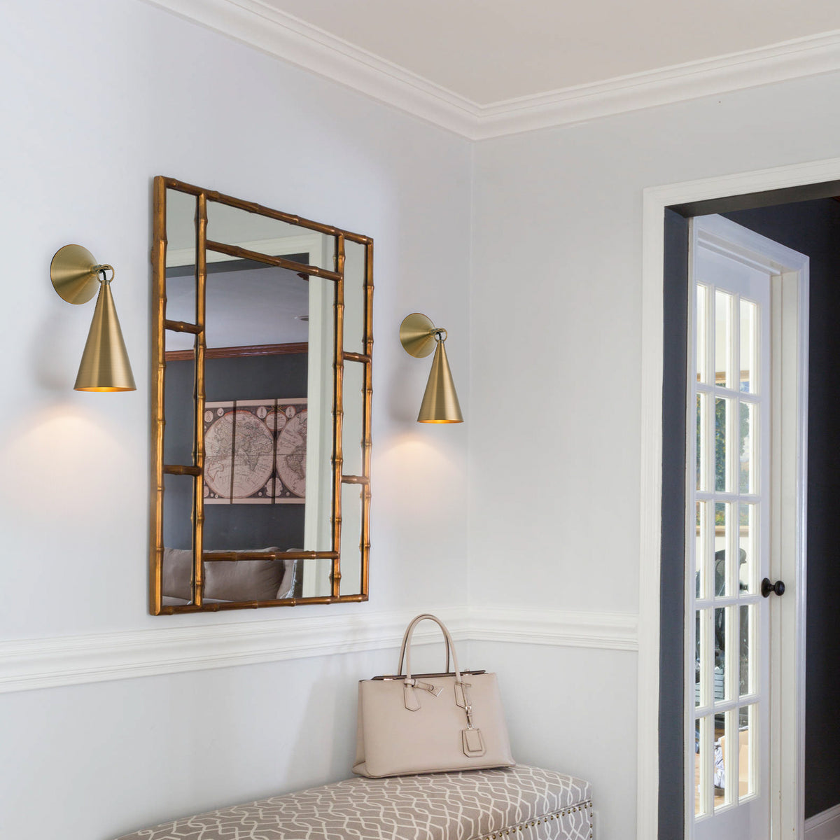 Industrial Bronze 1-Light Wall Sconce with Conical Metal Shade - product image 4 | Zenvolit