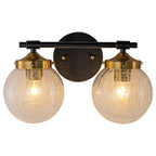 2-Light Crackled Glass Globe Wall Sconce Modern Vanity Light - product image 11 | Zenvolit