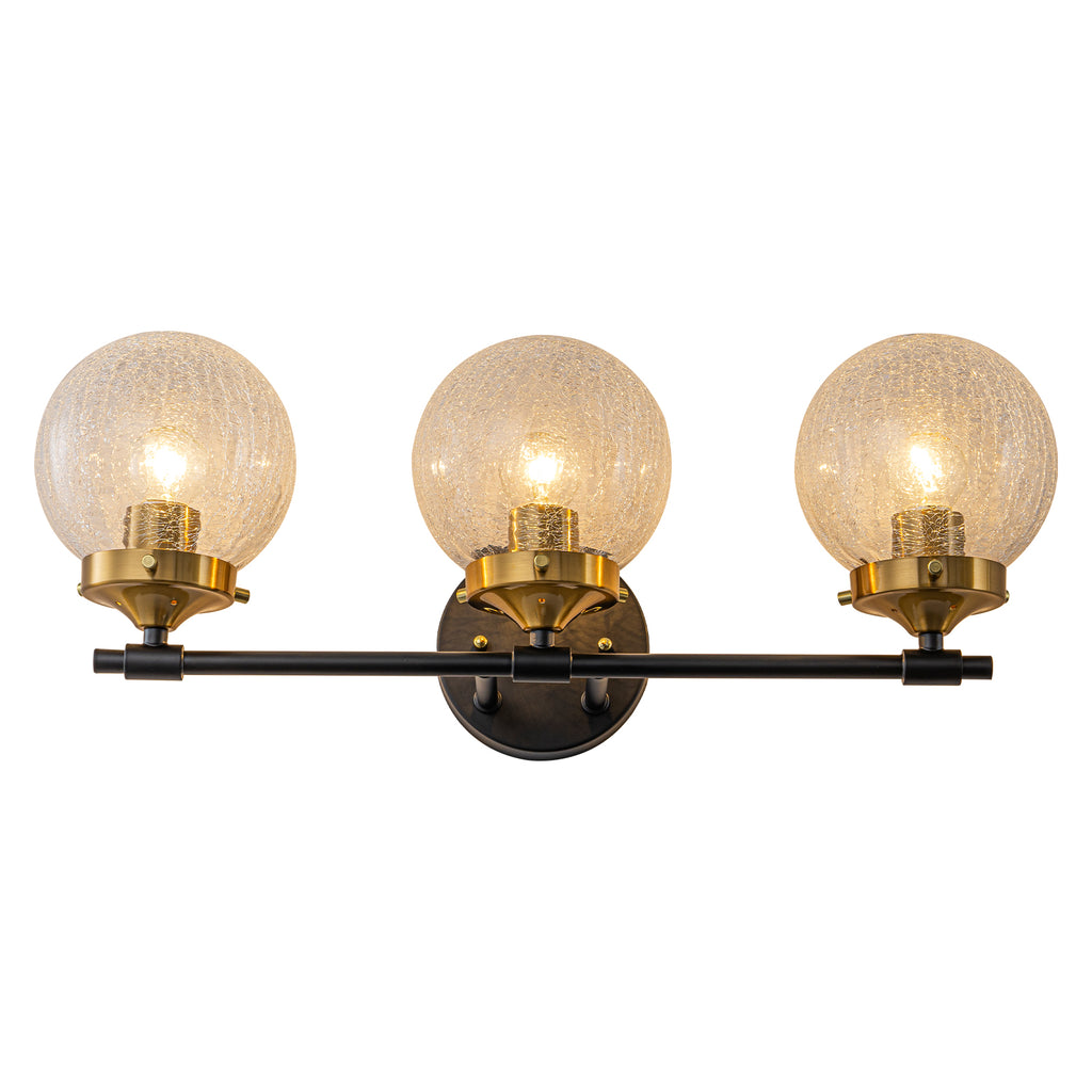 3-Light Crackled Glass Globe Wall Sconce Modern Vanity Light - product image 17 | Zenvolit
