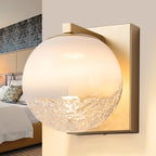 LED Wall Light with Clear-to-White Glass Globe Shade Dual Mount - product image 1 | Zenvolit