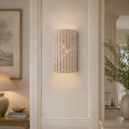 Travertine Dimmable LED Wall Sconce with Vertical Grooved Design - product image 19 | Zenvolit