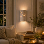 Travertine Dimmable LED Wall Sconce with Vertical Grooved Design - product image 21 | Zenvolit