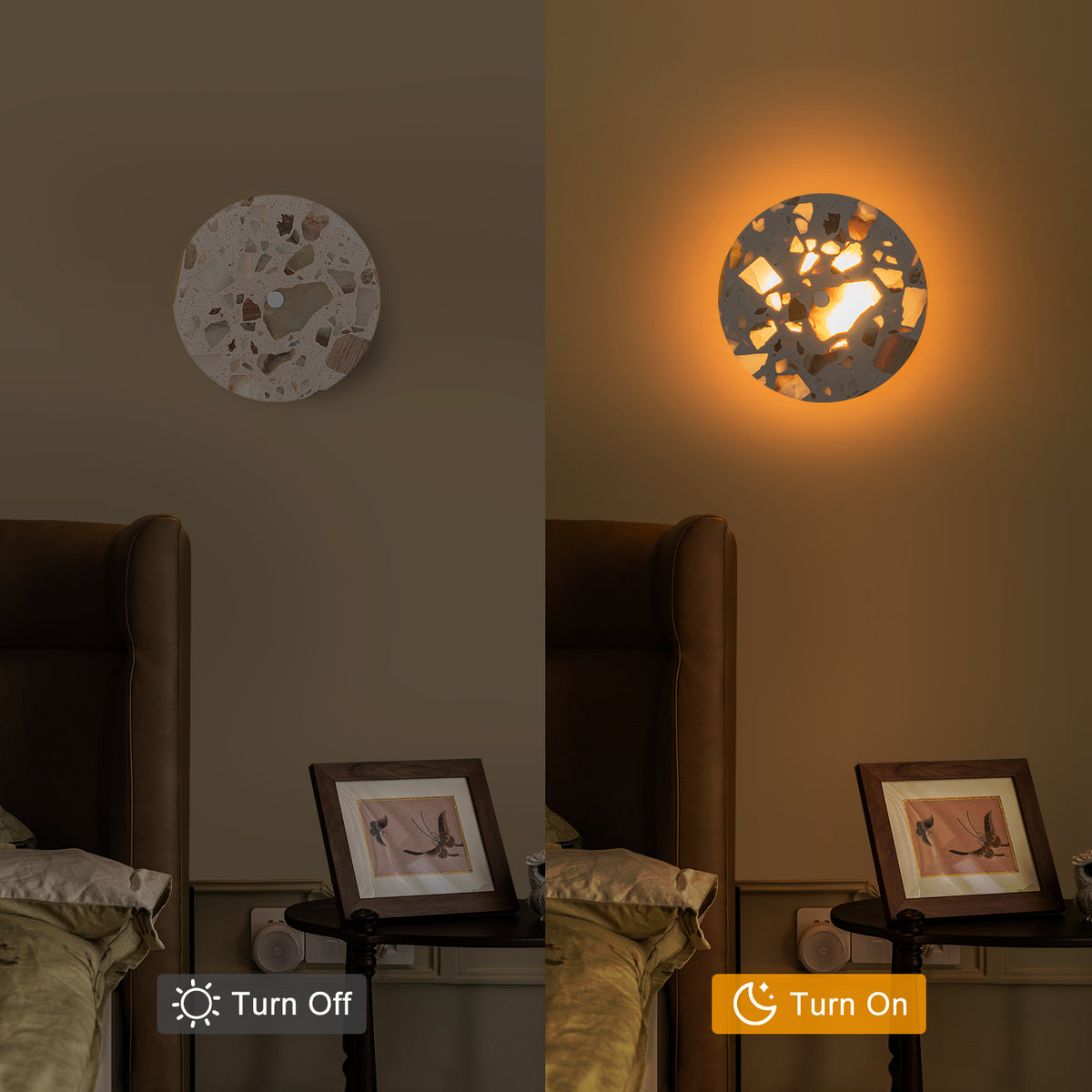 Terrazzo LED Wall Light with Multicolor Marble Pattern Fixture - product image 13 | Zenvolit