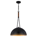 Modern Black Dome Pendant Light with Gold Interior Kitchen Lamp - product image 3 | Zenvolit