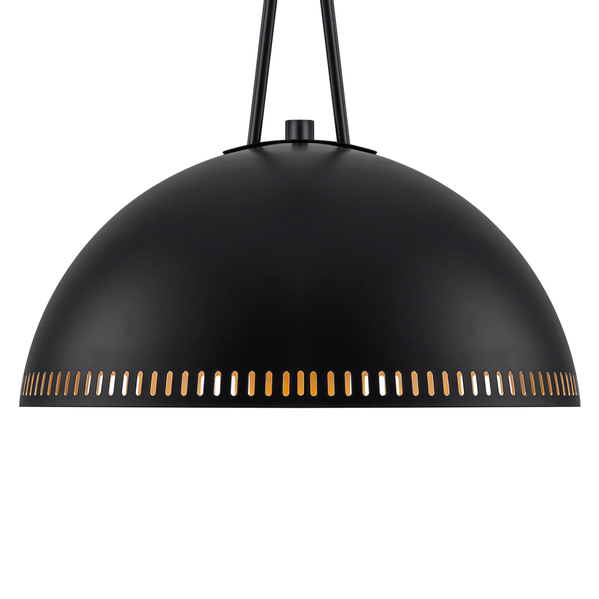 Modern Black Dome Pendant Light with Gold Interior Kitchen Lamp - product image 5 | Zenvolit