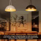 Modern Black Dome Pendant Light with Gold Interior Kitchen Lamp - product image 26 | Zenvolit