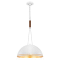Modern White Dome Pendant Light with Gold Interior Kitchen Lamp - product image 3 | Zenvolit