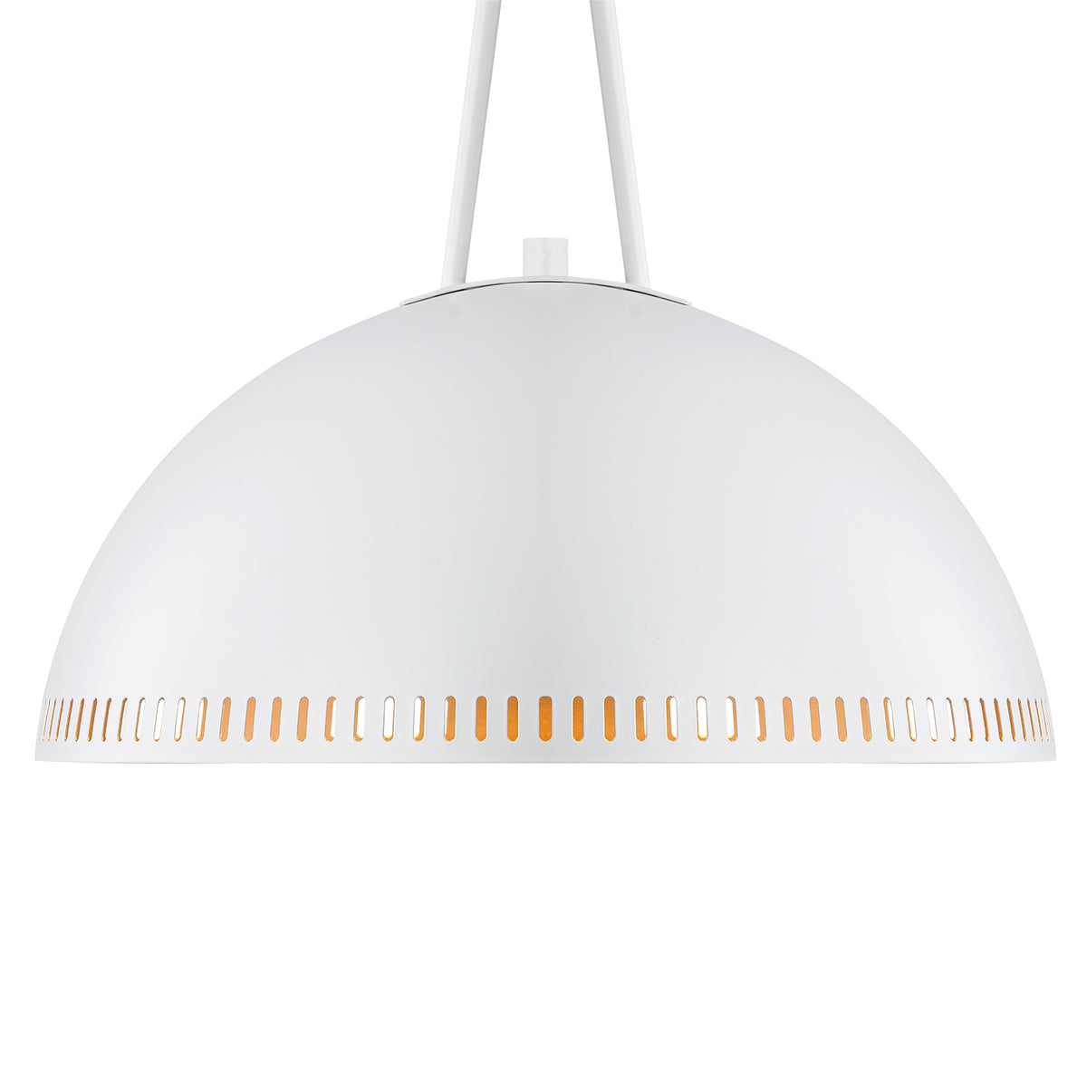 Modern White Dome Pendant Light with Gold Interior Kitchen Lamp - product image 5 | Zenvolit