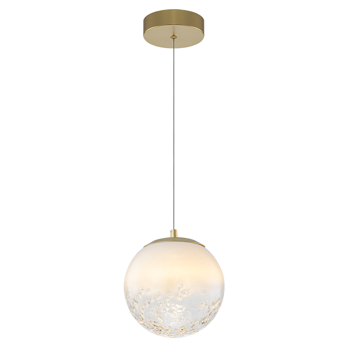 Modern LED Pendant Light with Translucent White Glass Globe - product image 2 | Zenvolit