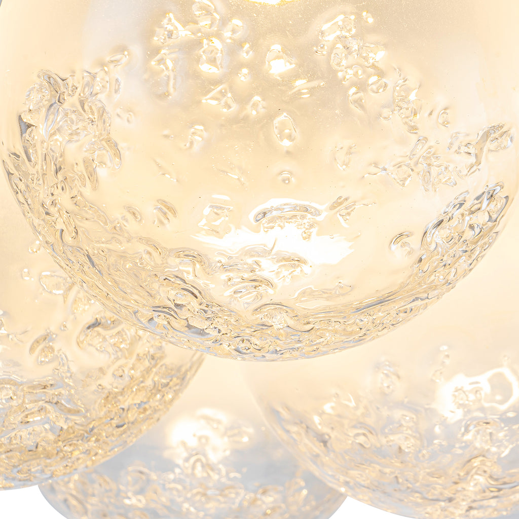 6-Light Modern Gradient Moon Glass Globe LED Chandelier Dimmable - product image 4 | Zenvolit