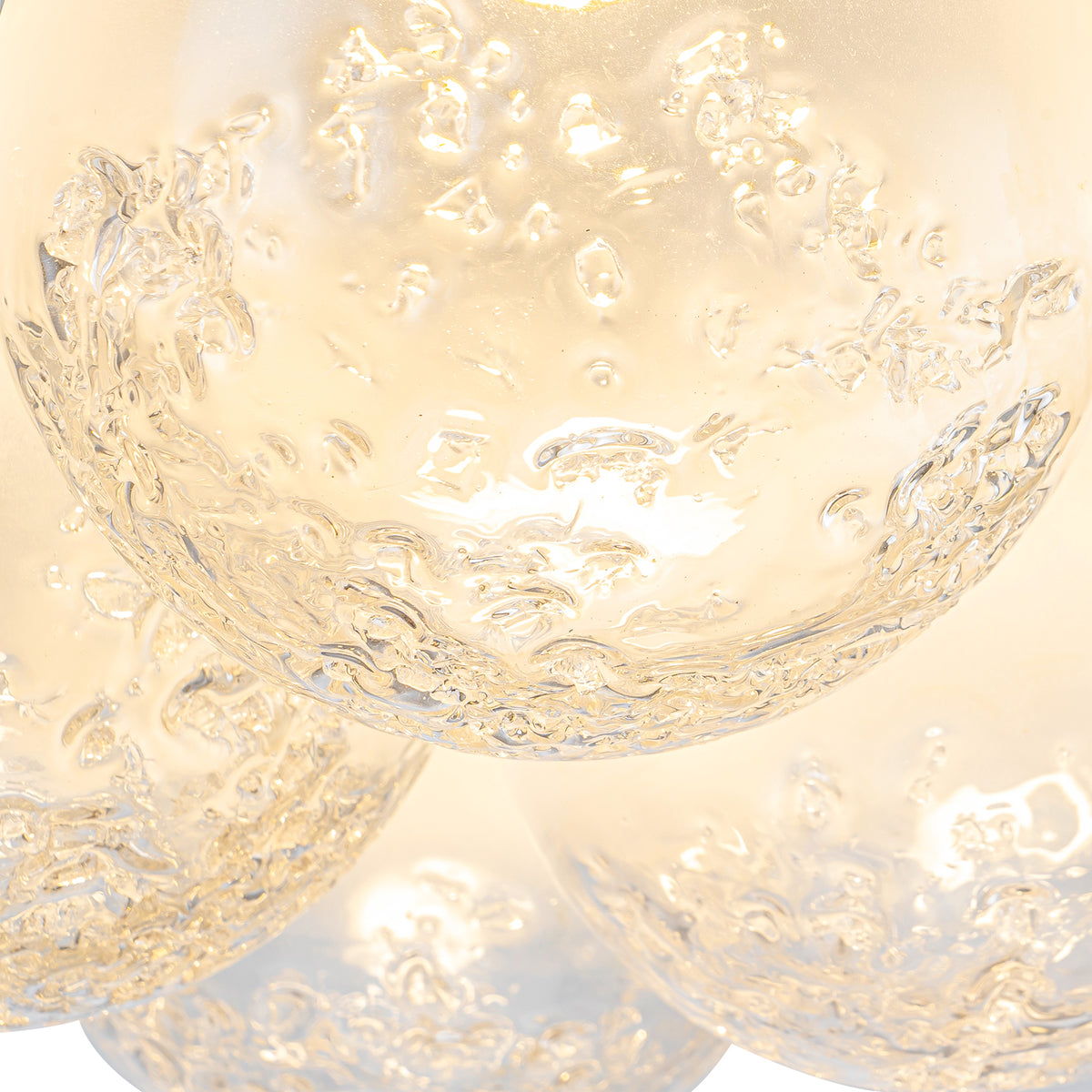 6-Light Modern Gradient Moon Glass Globe LED Chandelier Dimmable - product image 4 | Zenvolit