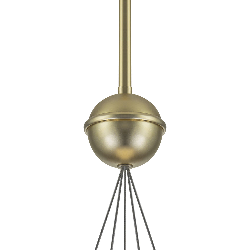 6-Light Modern Gradient Moon Glass Globe LED Chandelier Dimmable - product image 5 | Zenvolit