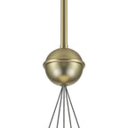 6-Light Modern Gradient Moon Glass Globe LED Chandelier Dimmable - product image 5 | Zenvolit