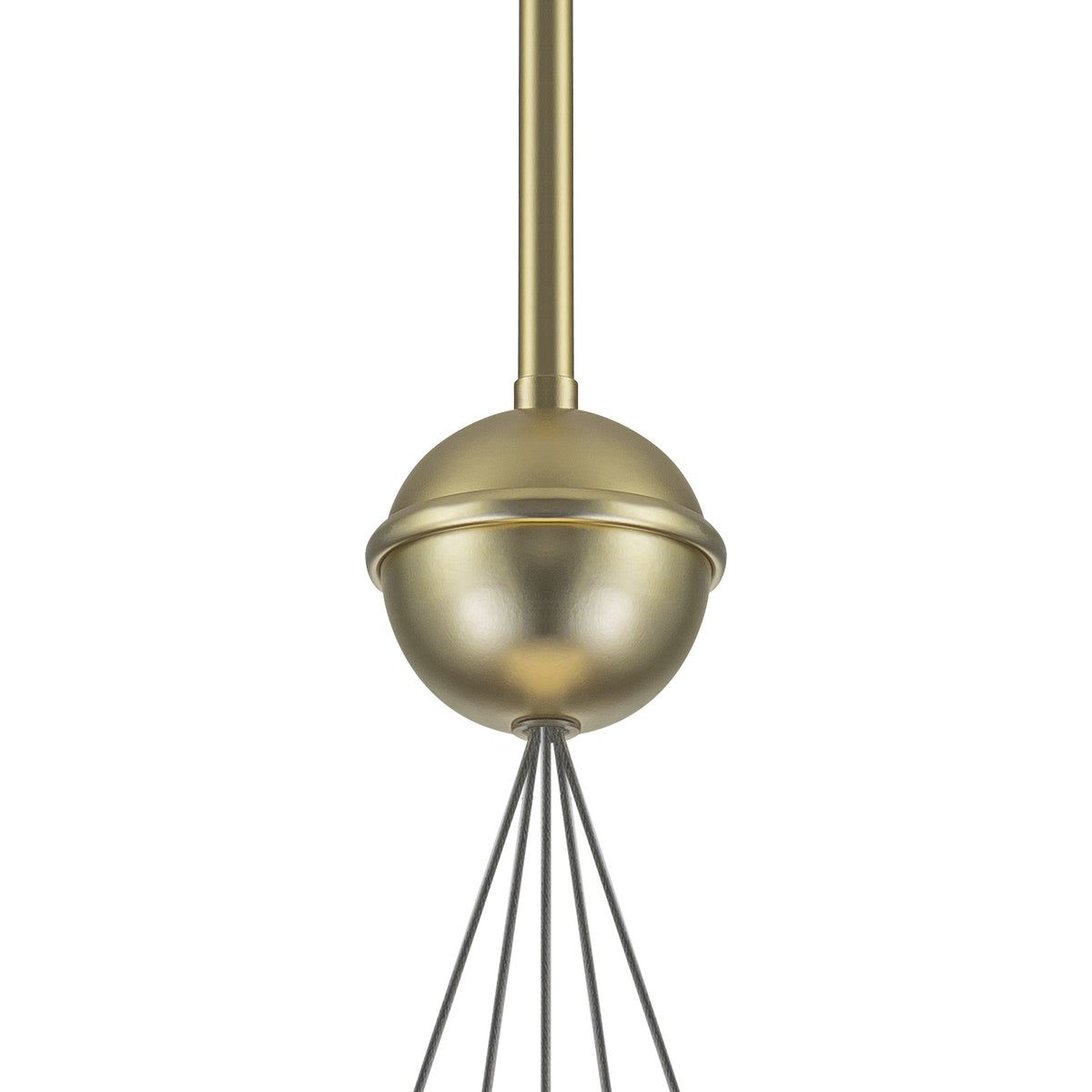 6-Light Modern Gradient Moon Glass Globe LED Chandelier Dimmable - product image 5 | Zenvolit